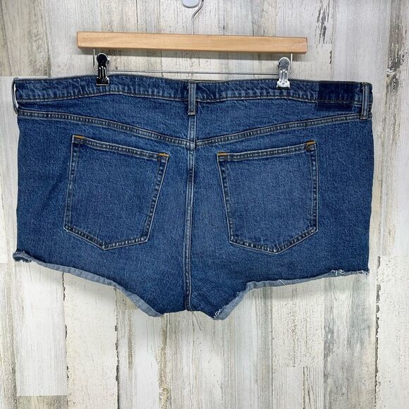 Abercrombie & Fitch The Mom Short High Rise Denim Cut off Shorts W37 Plus sz 24 - Picture 3 of 7